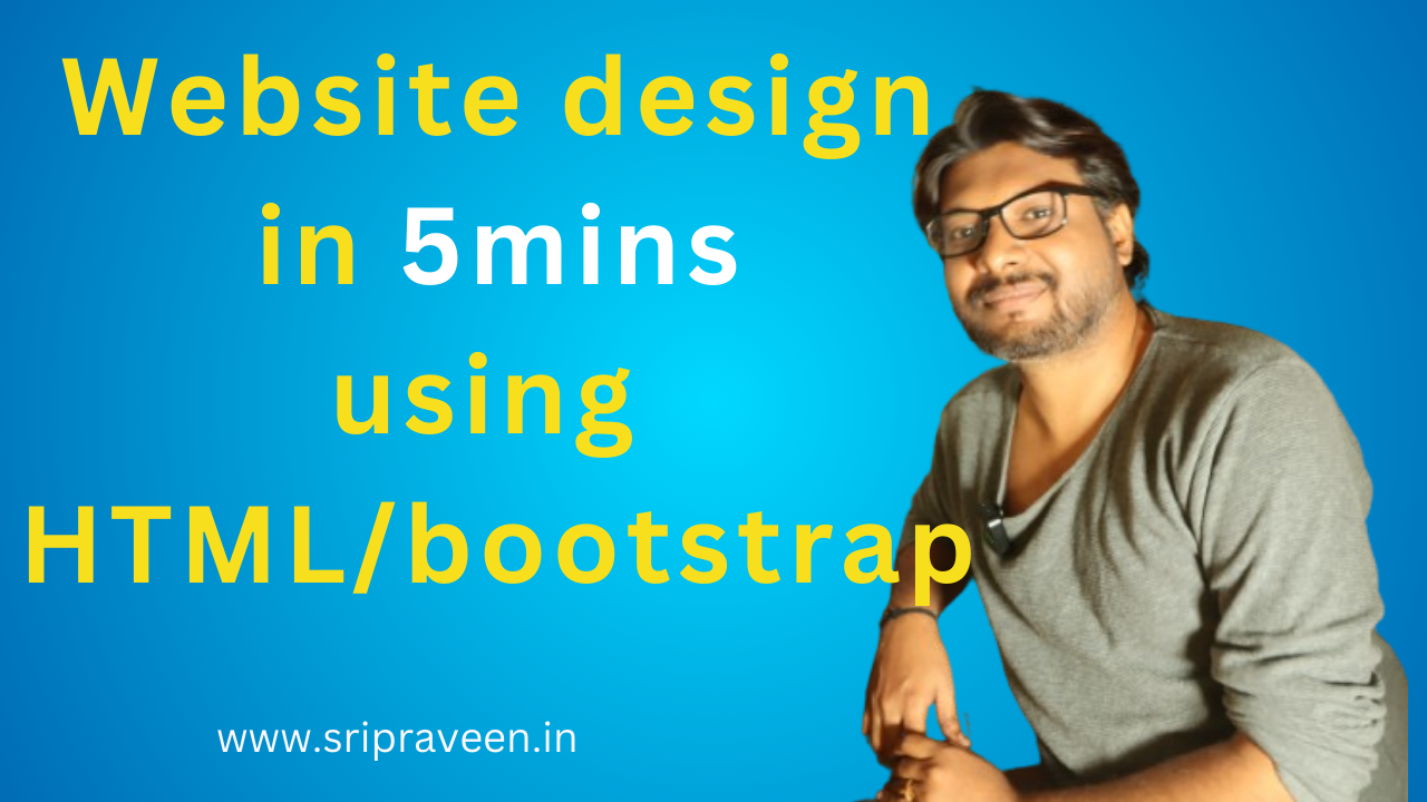 How to design a basic simple website using bootstrap| sripraveen Blog ...
